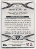 2014 Derek Carr Platinum Finest REFRACTOR ROOKIE RC #102 Oakland Raiders