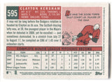 2008 Clayton Kershaw Topps Heritage High Number ROOKIE STARS OF 2008 RC #595 Los Angeles Dodgers 1