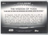 2020 The Wisdom of Yoda Topps Star Wars Masterwork RAINBOW FOIL 100/299 #WY-4