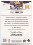 2012 Mike Martin Upper Deck STAR ROOKIE AUTO AUTOGRAPH RC #141 Tennessee Titans