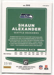 2021 Shaun Alexander Donruss Optic RED 22/99 #200 Seattle Seahawks