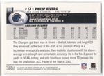 2004 Philip Rivers Topps ROOKIE RC #375 San Diego Chargers