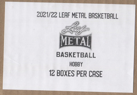 2021-22 Leaf Metal Basketball Hobby, 12 Box Case