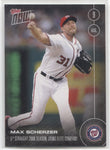 2016 MAX SCHERZER TOPPS NOW #338 Washington Nationals 3