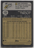 2022 Mike Trout Topps Heritage Chrome RED REFRACTOR 313/573 #100 Anaheim Angels