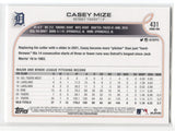 2022 Casey Mize Topps Series 2 SP SHORT PRINT IMAGE VARIATION #431.2 Detroit Tigers