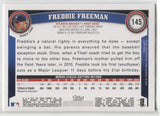 2011 Freddie Freeman Topps ROOKIE RC #145 Atlanta Braves 2