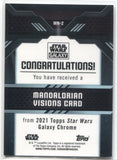 2021 Mandalorian Visions Chrome Star Wars Galaxy REFRACTOR #MN-2 JEDI 2