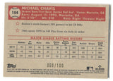 2021 Michael Chavis Topps Chrome Platinum Anniversary RED ATOMIC REFRACTOR 060/100 #154 Boston Red Sox