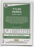 2020-21 Tyler Herro Donruss Optic Choice RED 03/88 #61 Miami Heat