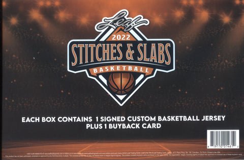 2022 Leaf Stitches & Slabs Basketball Hobby, Box