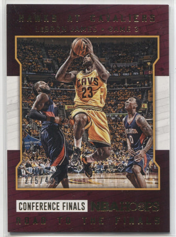 2015-16 LeBron James Panini Hoops ROAD TO THE FINALS 275/499 Cleveland Cavaliers #72