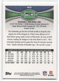 2012 Russell Wilson Topps ROOKIE RC #165A Seattle Seahawks 5