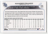 2022 Wander Franco Topps Series 1 ROOKIE RC #215 Tampa Bay Rays 7