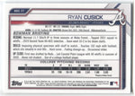 2021 Ryan Cusick Bowman Chrome Draft 1ST BOWMAN AQUA LAVA REFRACTOR 099/199 #BDC27 Atlanta Braves