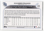 2022 Wander Franco Topps Series 1 ROOKIE RC #215 Tampa Bay Rays 37