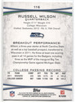 2012 Russell Wilson Bowman ROOKIE RC #116 Seattle Seahawks 4