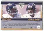 2002 Drew Brees Quentin Jammer Private Stock Titanium JERSEY RELIC 309/500 #161 San Diego Chargers