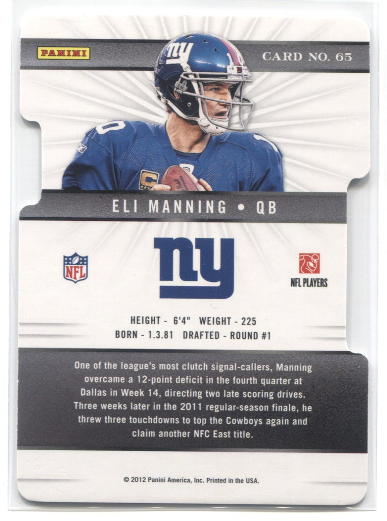 Eli Manning New York Giants Trading Cards Set 