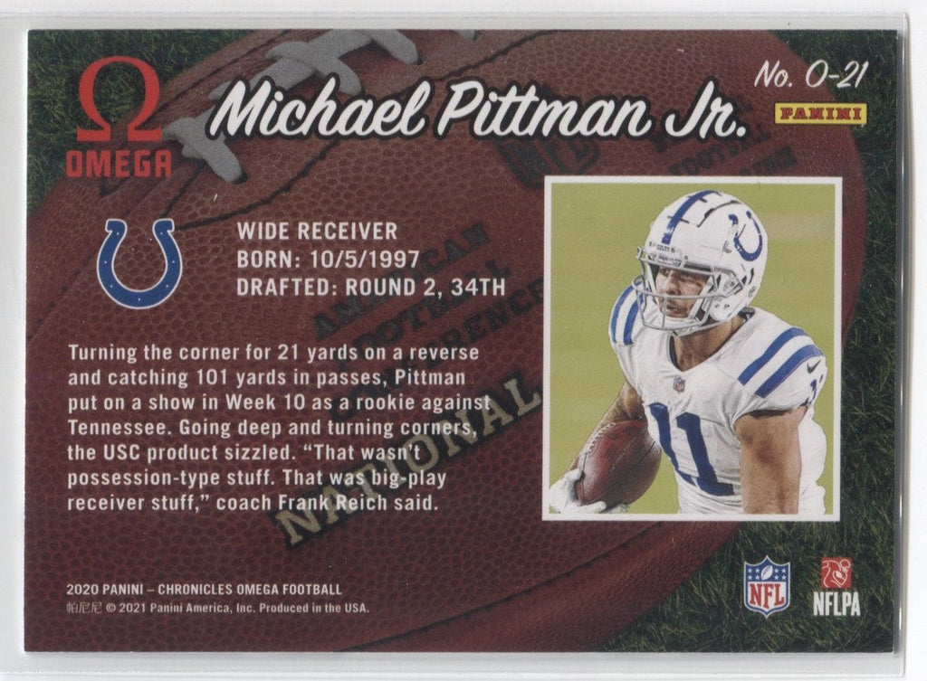 Michael Pittman Jr. 2020 Panini Chronicles Draft Picks Rookie Jersey Card