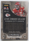 2020 Clyde Edwards-Helaire Panini Rookies & Stars CRUSADE ORANGE ROOKIE 12/25 RC #CR11 Kansas City Chiefs