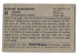1952 Wayne Robinson Bowman SMALL ROOKIE RC #68 Philadelphia Eagles