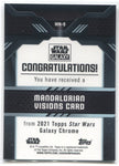 2021 Mandalorian Visions Chrome Star Wars Galaxy REFRACTOR #MN-9 JEDI 1