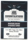 2021 Mandalorian Visions Chrome Star Wars Galaxy REFRACTOR #MN-9 JEDI 1