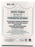 2006 Jason Taylor Topps Draft Picks & Prospects UPPERCLASSMEN JERSEY RELIC #UC-JT Miami Dolphins