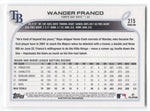 2022 Wander Franco Topps Series 1 ROOKIE RC #215 Tampa Bay Rays 8