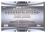 2021 Alexander Waith as Imperial Freighter Pilot Topps Star Wars Masterwork AUTO AUTOGRAPH #MWA-AW