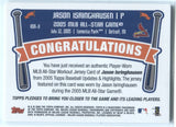 2005 Jason Isringhausen Topps Updates & Highlights ALL-STAR STITCHES JERSEY RELIC #ASR-JI St. Louis Cardinals