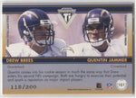 2002 Drew Brees Quentin Jammer Private Stock Titanium BLUE JERSEY RELIC 118/200 #161 San Diego Chargers