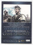 2022 Gethin Anthony as Renly Baratheon Rittenhouse Game of Thrones The Complete Series Volume 2 BLUE AUTO AUTOGRAPH #NNO 2