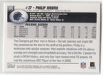 2004 Philip Rivers Topps ROOKIE RC #375 San Diego Chargers
