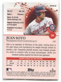 2022 Juan Soto Topps Pristine REFRACTOR #34 Washington Nationals