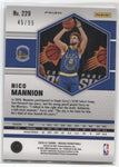 2020-21 Nico Mannion Panini Mosaic BLUE ROOKIE 45/99 RC #229 Golden State Warriors