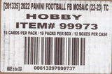 2022 Panini Mosaic Football Hobby, 12 Box Case