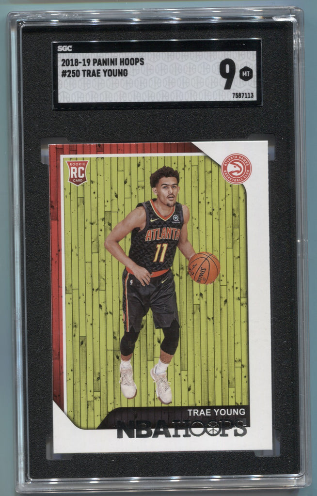 2018-19 Trae Young Panini NBA Hoops ROOKIE RC SGC 9 #250 Atlanta Hawks