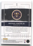 2021-22 Michael Porter Jr. Panini Impeccable 95/99 #3 Denver Nuggets