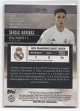 2020-21 Sergio Arribas Topps Stadium Club Chrome AQUA REFRACTOR ROOKIE 193/199 RC #85 Real Madrid C.F.