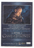 2022 Yuri Kolokolnikov as Styr Rittenhouse Game of Thrones The Complete Series Volume 2 BLUE AUTO AUTOGRAPH #NNO