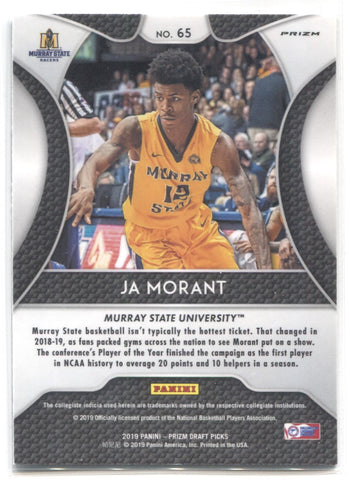 Ja Morant 2019-20 Panini Prizm Draft Picks #65 (SGC 9.5