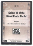 2021 Global Posters Chrome Star Wars Galaxy RETURN OF THE JEDI POLAND REFRACTOR #GP-14 JEDI