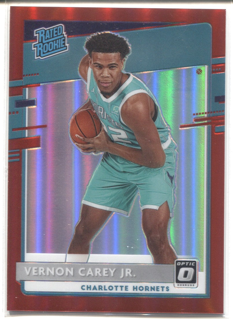 2020-21 Vernon Carey Donruss Optic RED PRIZM 18/99 RATED ROOKIE RC
