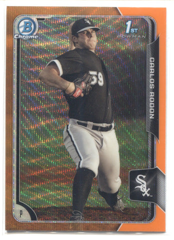 2015 Carlos Rodon Bowman Chrome PROSPECTS ORANGE WAVE REFRACTOR #BCP-150 Chicago White Sox