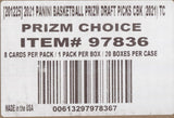 2021-22 Panini Prizm Collegiate Draft Picks Choice Basketball, 20 Box Case
