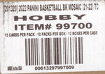 2021-22 Panini Mosaic Basketball Hobby, 12 Box Case