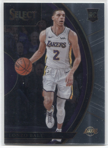 2017-18 Lonzo Ball Panini Select ROOKIE RC #28 Los Angeles Lakers