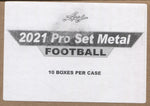 2021 Leaf Pro Set Metal Football Hobby, 10 Box Case